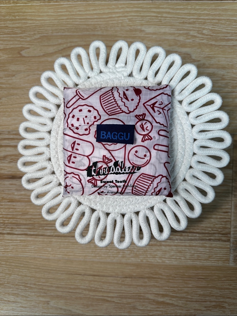 NEW Rare BAGGU x Threadless Standard Baggu Tote + Pouch Sweet Tooth Colorway